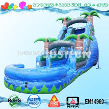 20H tropical inflatable water slide with pool for party events